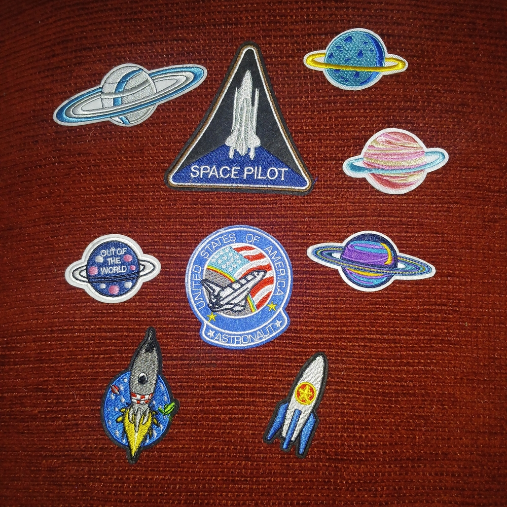 Space Themed Iron-On Patches